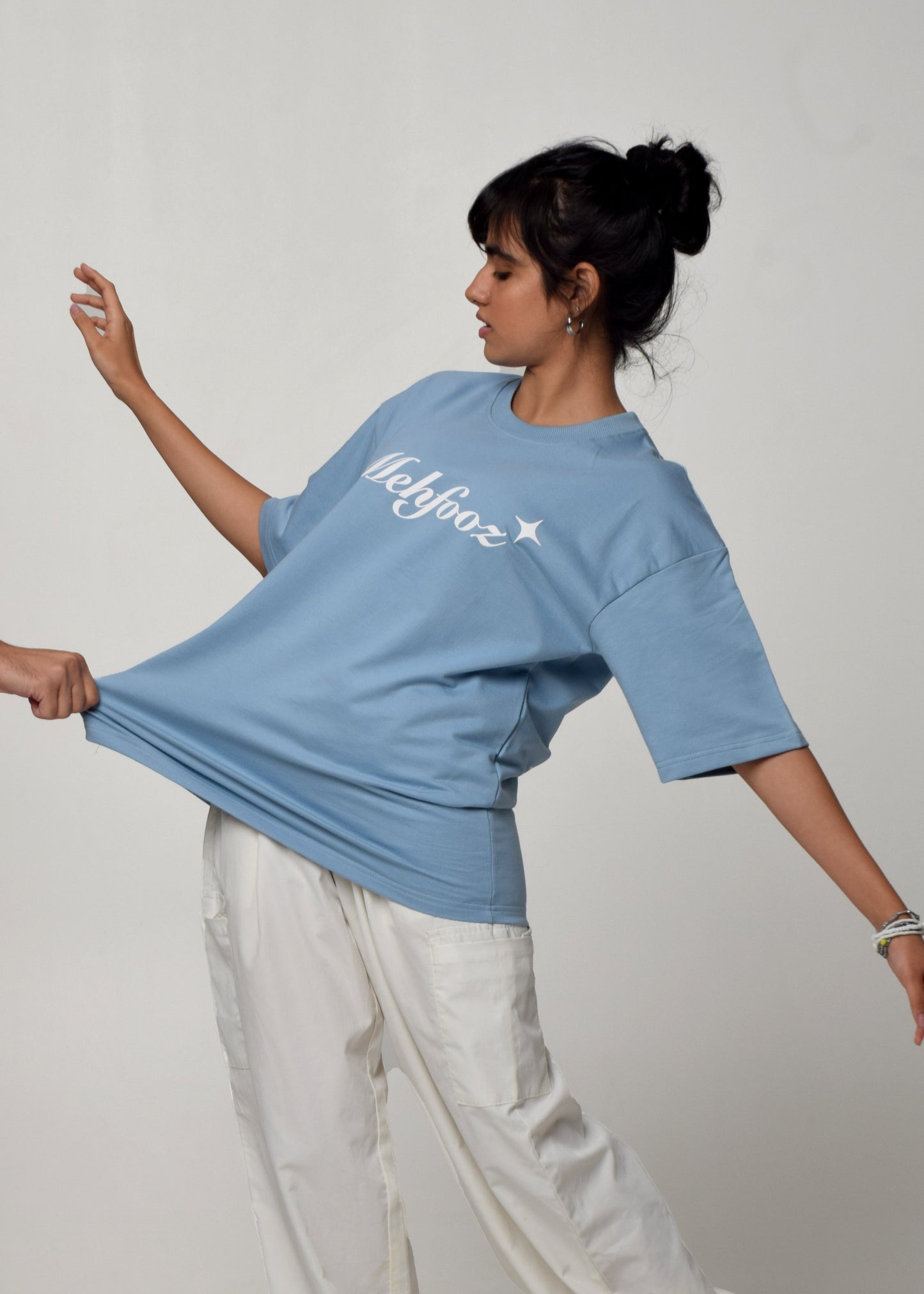 Bad Vibes Oversized Tshirt Light Blue