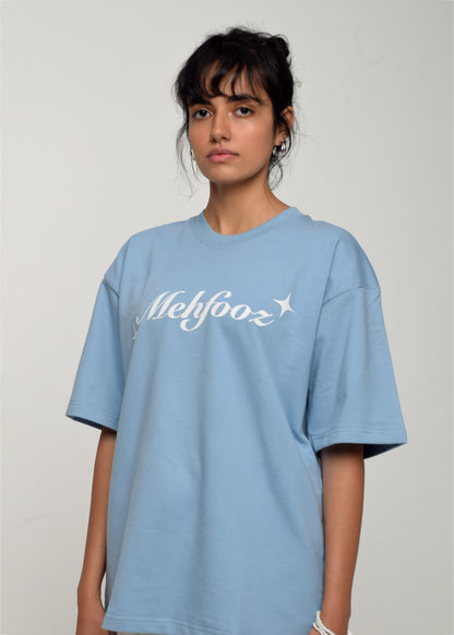 Bad Vibes Oversized Tshirt Light Blue