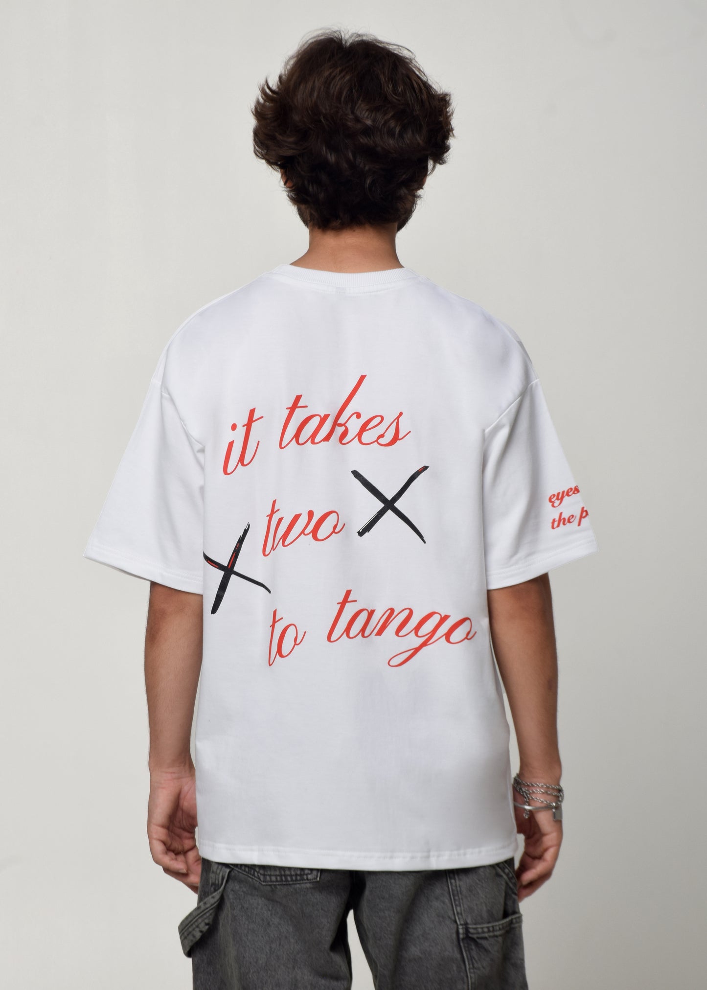 Eyes & Moves Tango Oversized Tshirt White