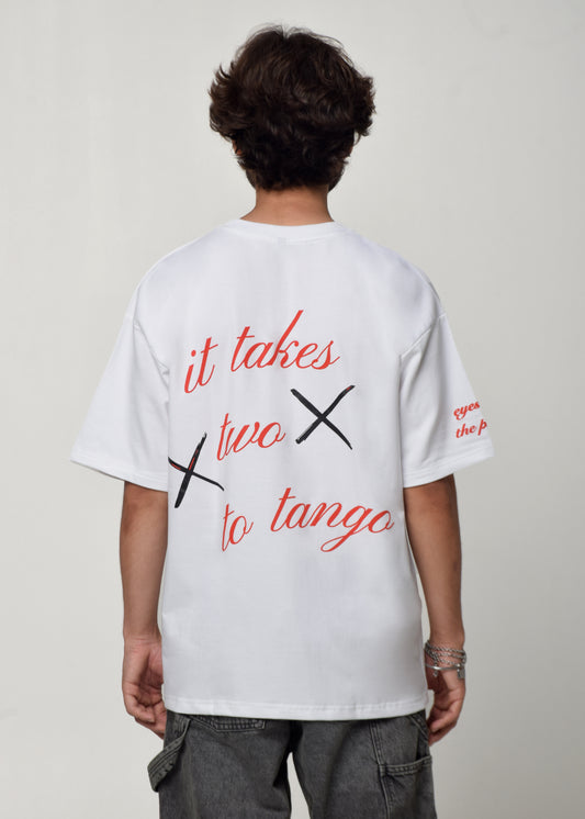 Eyes & Moves Tango Oversized Tshirt White