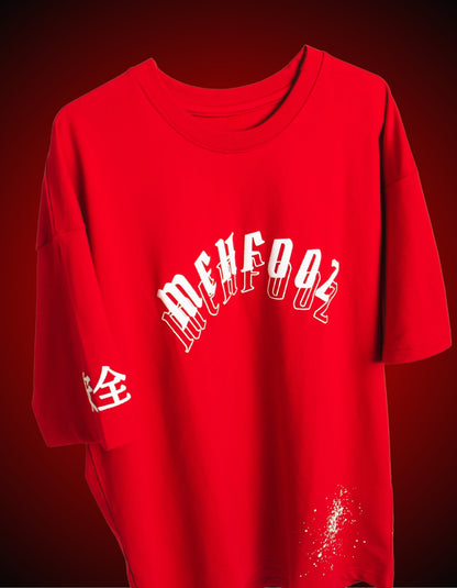 Red Sin-city T-shirt Oversized