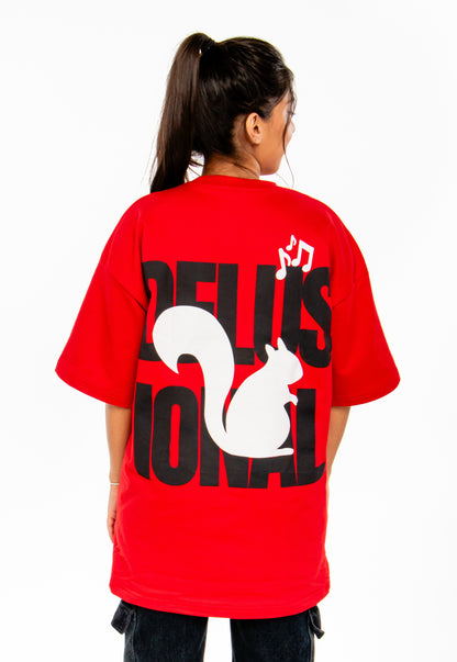 Red Delusional T-shirt Oversized