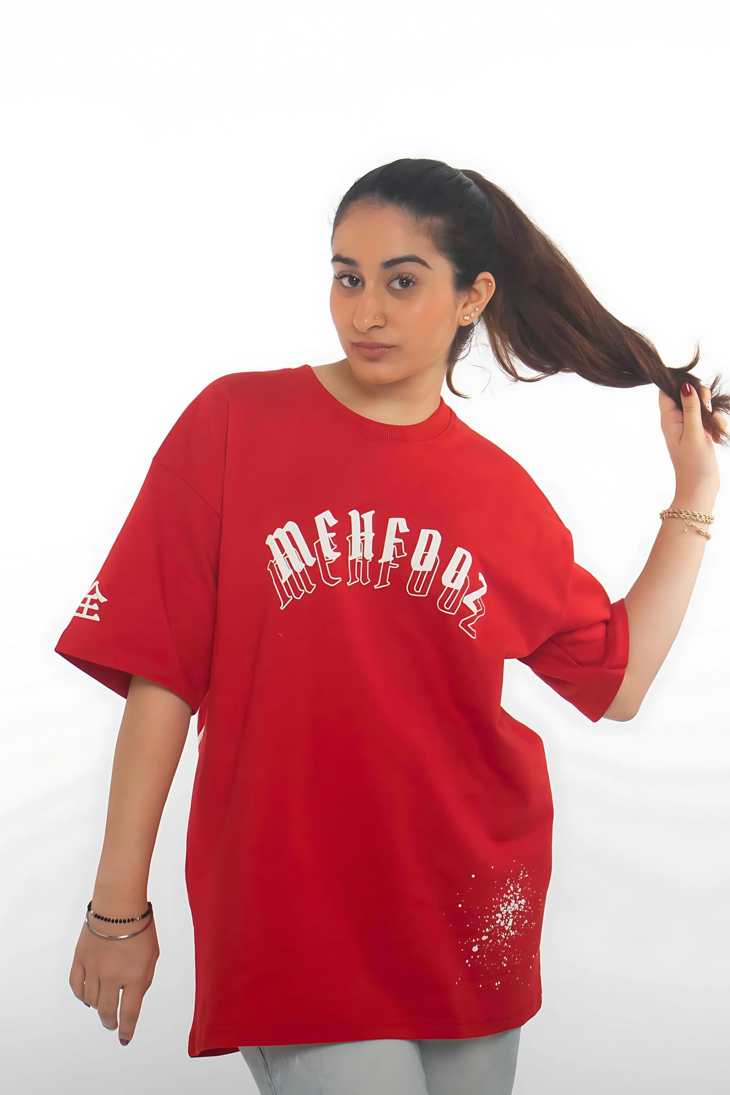 Red Sin-city T-shirt Oversized