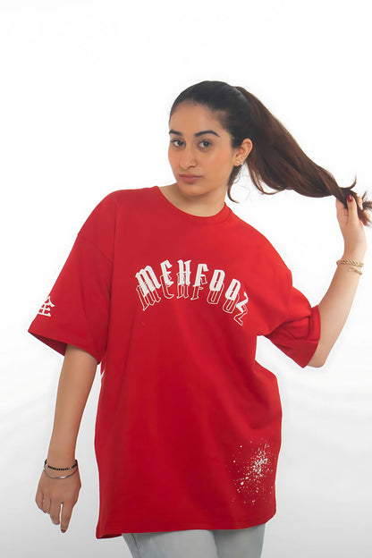 Red Sin-city T-shirt Oversized